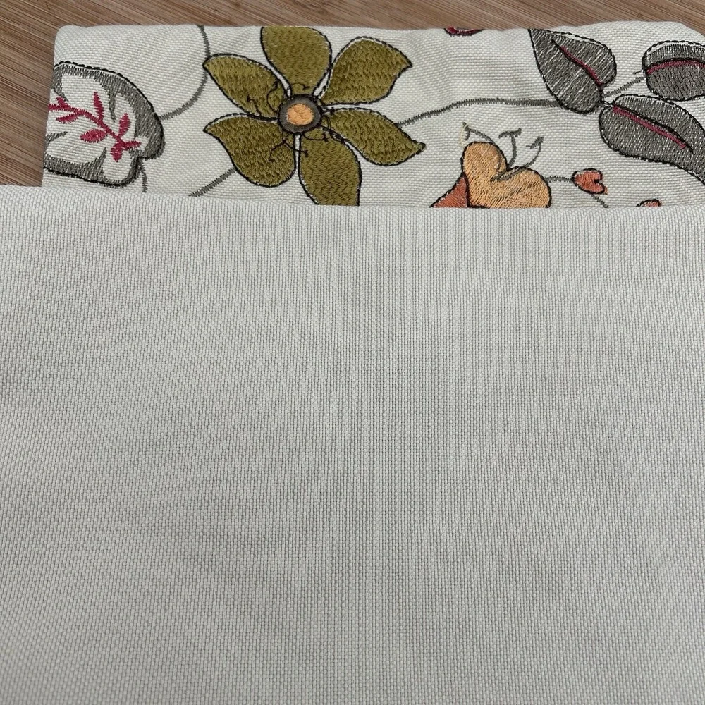Tossed Pillow Case Floral Fall Colors  22x15‎ Woven Material
